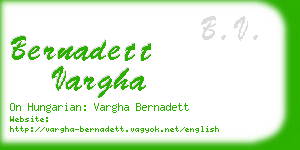 bernadett vargha business card